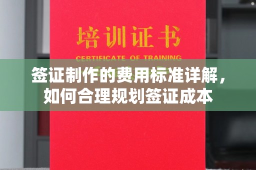 安龙签证制作的费用标准详解，如何合理规划签证成本